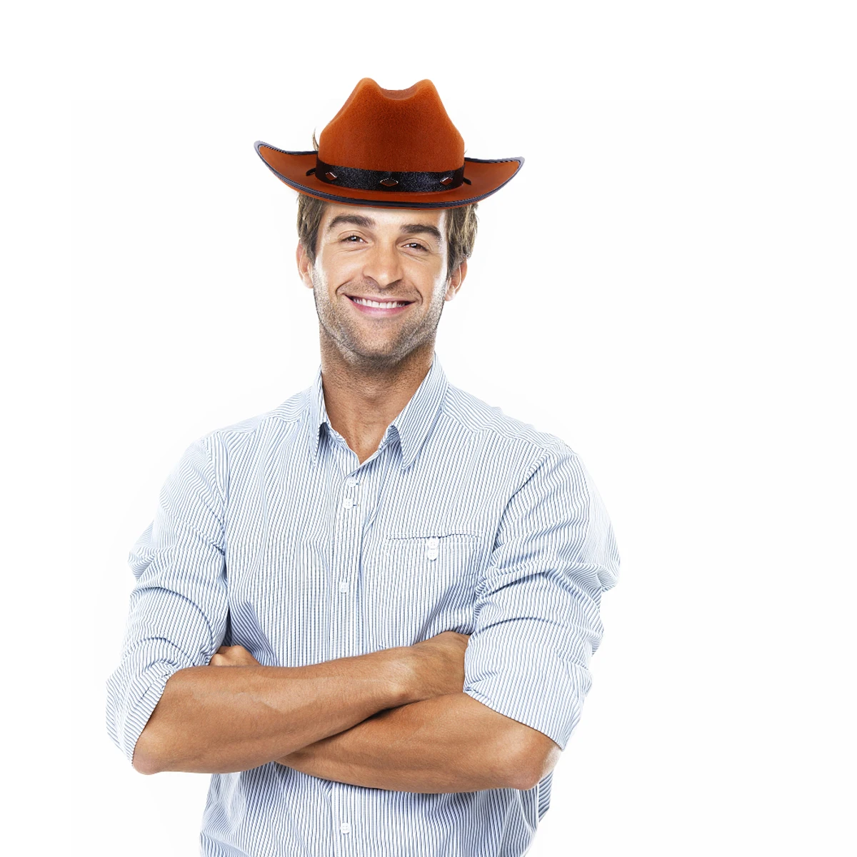 

1pc Western For Adults Creative Cowgirl Hat Durable Polyester Felt Unisex Outdoor Travel Party Decoration Hat