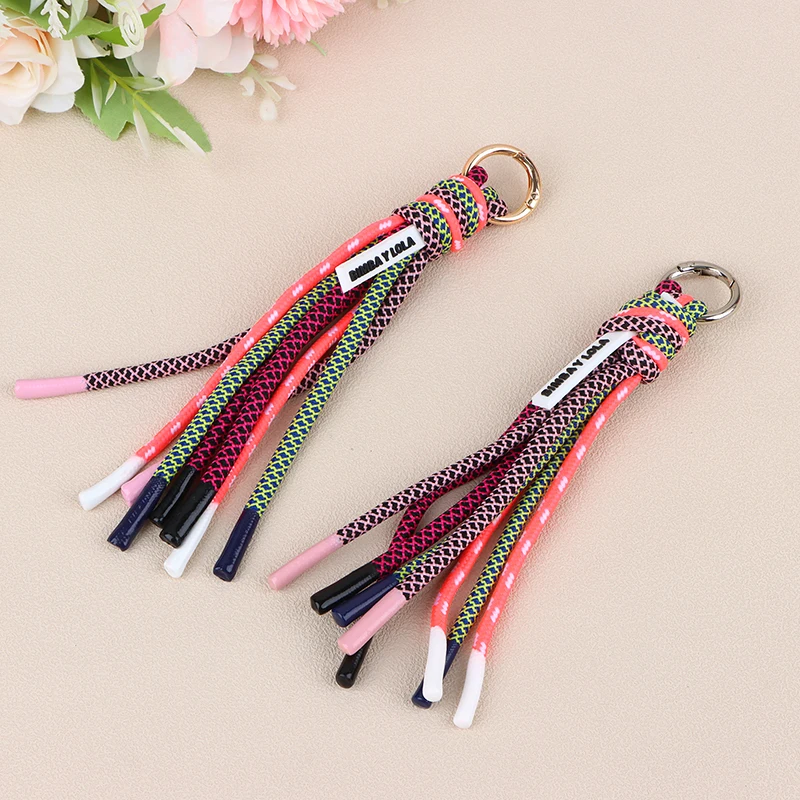 2024 New High-quality Hardware Anti-theft Keychain Fashion Bag Accessories Luxury Brand Tassel Female Bag Decoration