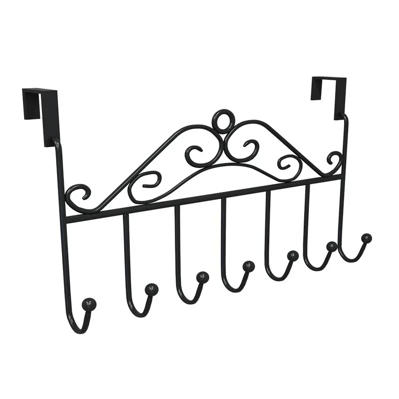 

Nail-free and seamless home bathroom rack on the door Hanging clothes bag key hook behind the door Storage