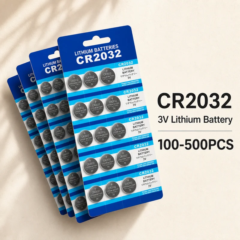 Lithium Coin Cell Battery CR2032 3V DL2032 Button Batteries 100-500PCS Replacement for Key Fob Remote Watch