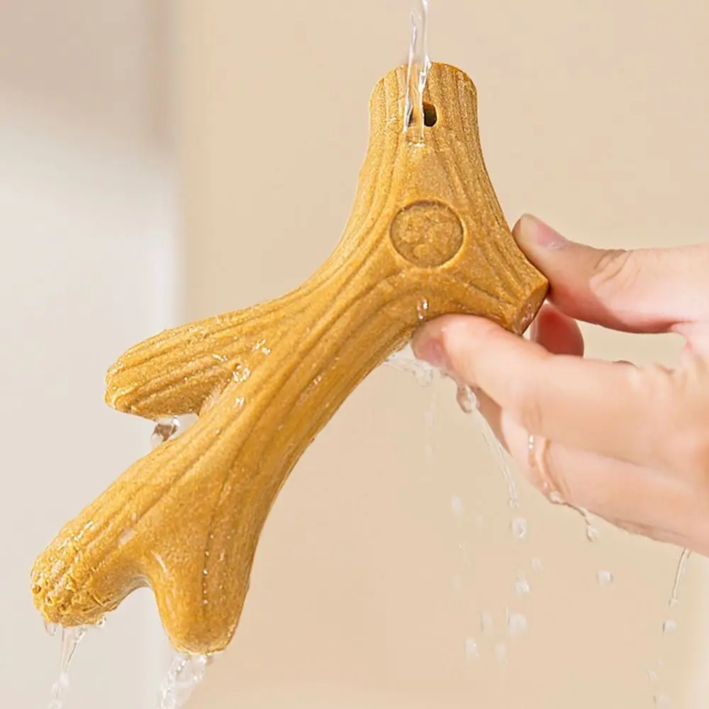 2 قطعة اكسسوارات الحيوانات الأليفة سجل اللون الكلب مضغ عصا لدغة مقاومة العظام شكل الكلاب مضغ اللعب الخشب جرو المولي لعب لتنظيف الأسنان #2