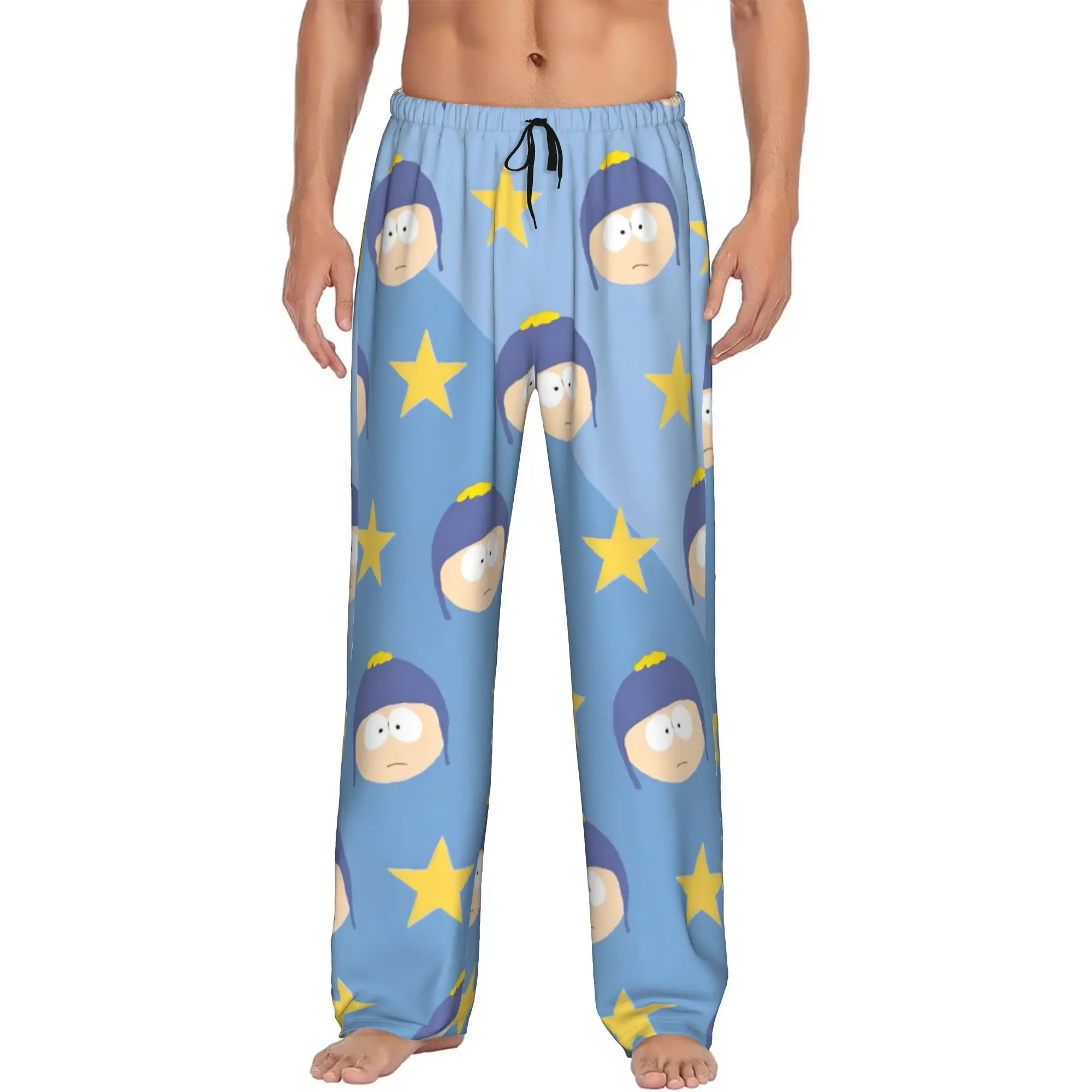 Custom E-Ericed Cartoon Pajama Pants Men Kennyed Kyled Staned Anime Sleepwear Lounge Sleep Bottoms Stretch with Pockets - view 2