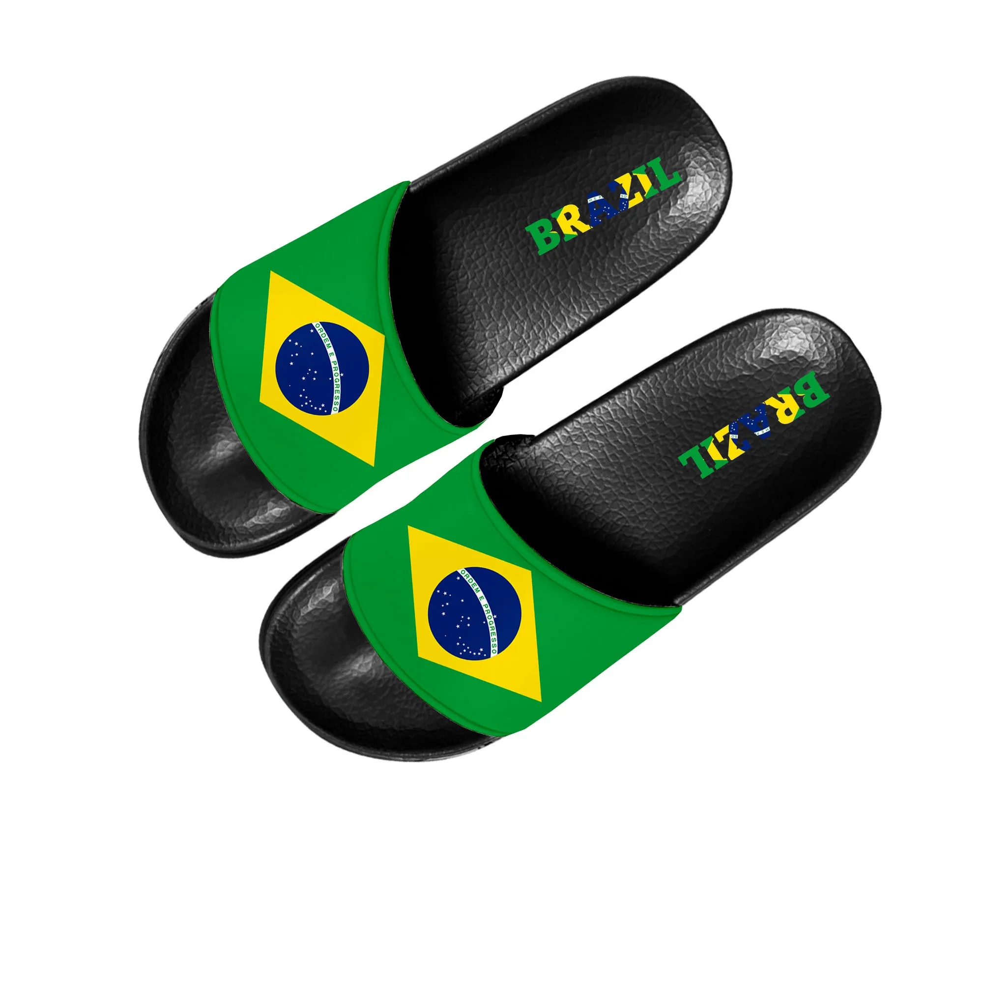 

Brazilian Flag Slippers Home Water Shoes Men Women Teenagers Children Brazil Soccer Football Sandals Custom Made Summer Slipper