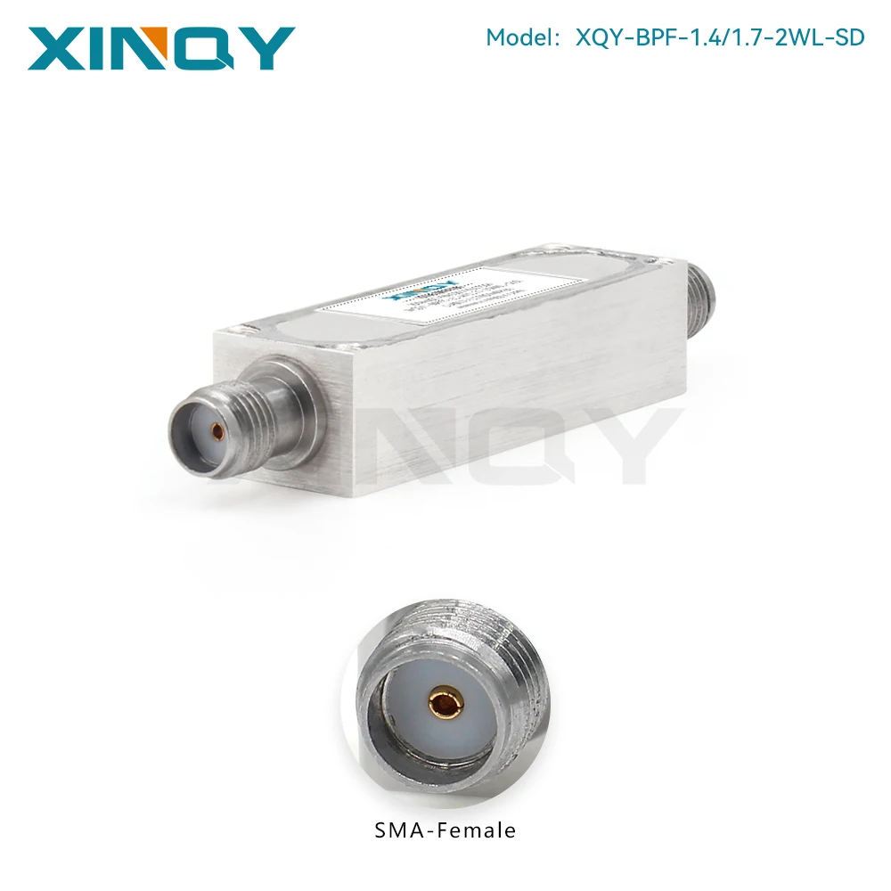 Xinqy Bpf Bandpass Filter Sma High Suppression Low Loss 1.4-1.7g Wifi Signal Radio Frequency Filtering