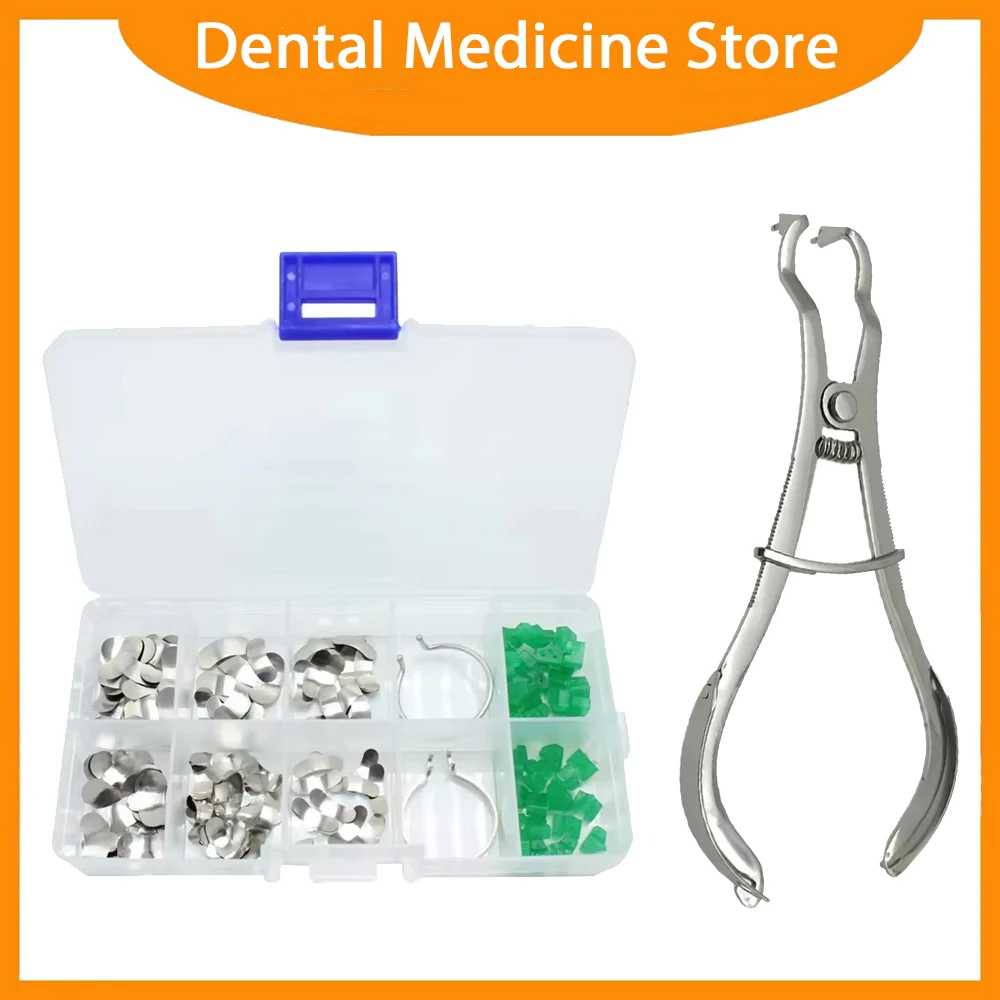 

Стоматологические резиновые зажимы цвета слоновой кости, стоматологические щипцы, стоматологическая матрица, кольцевые контурные матрицы для стоматологической лаборатории