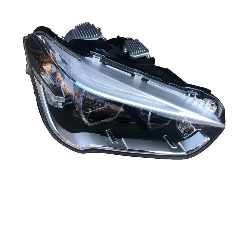 High Quality New X1 Series F48 F49 LCI Front LED Headlights Near and Far Integrated Light White Angel Circle  for BMW