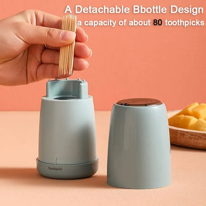 Home Creative Automatically Pops Up Toothpick Storage Box Convenient Life Home Dining Room Toothpick Dispenser