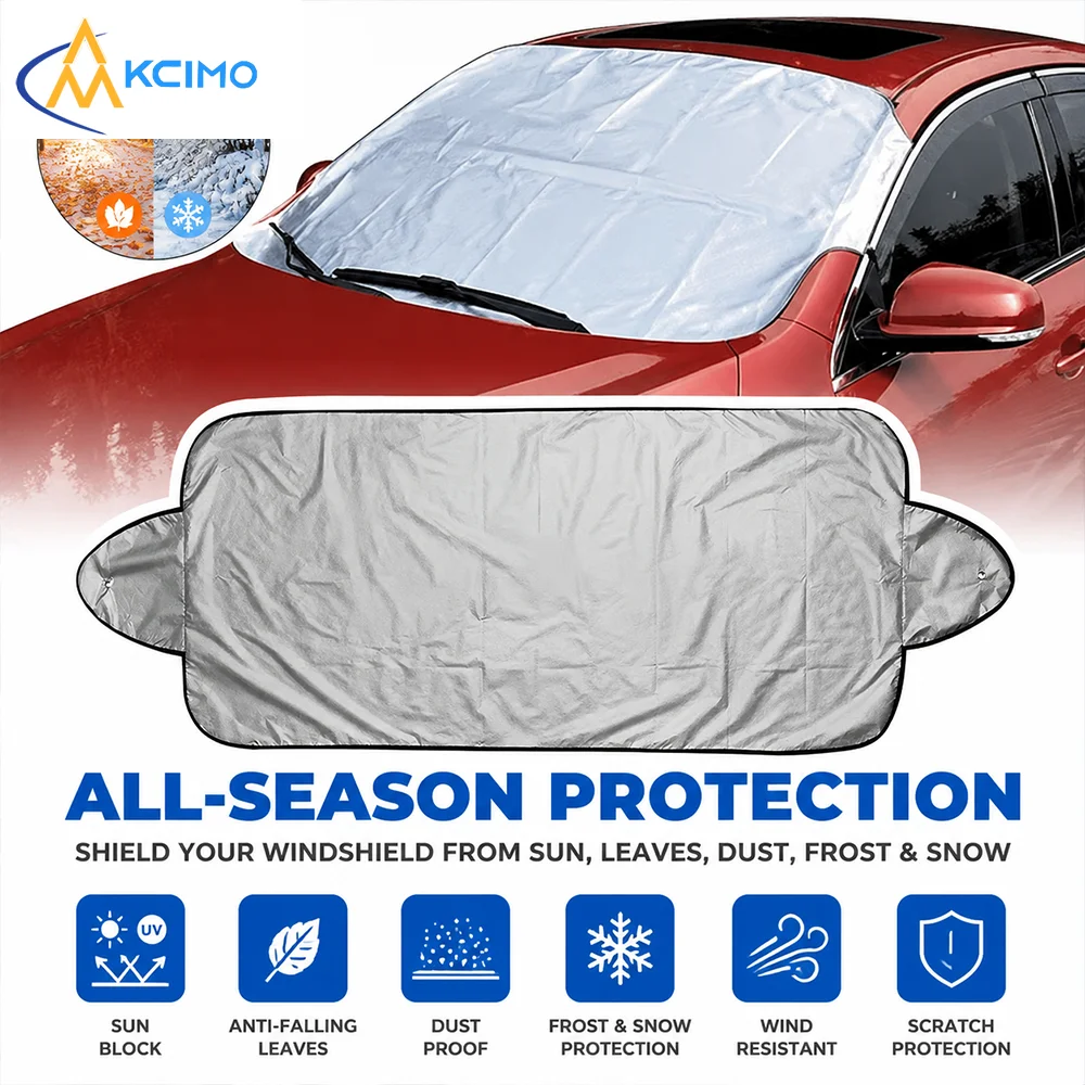 Auto Front Glass Shelter, Weather Resistant Sun Heat Insulation Cover, Dust Ice Snow Barrier for Vehicle Outdoor Parking
