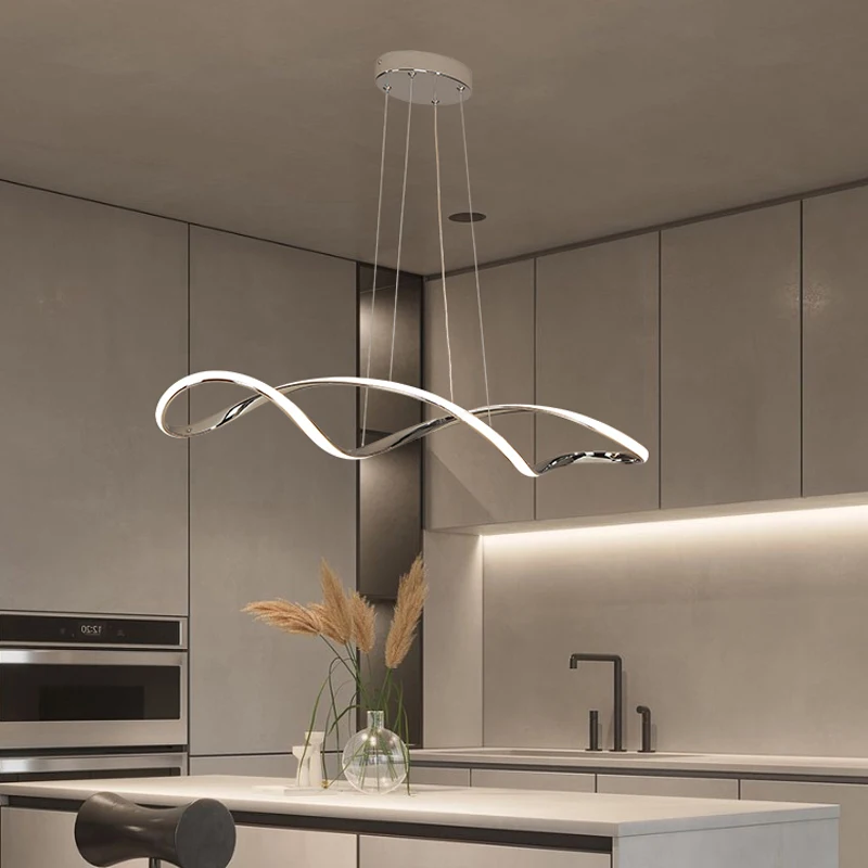 Imagem -04 - Modern Hanging Chandelier For Smart Home Gold Chrome Plated Led Chandelier Luminárias para Jantar e Sala de Estar Lâmpada de Cozinha Alexa