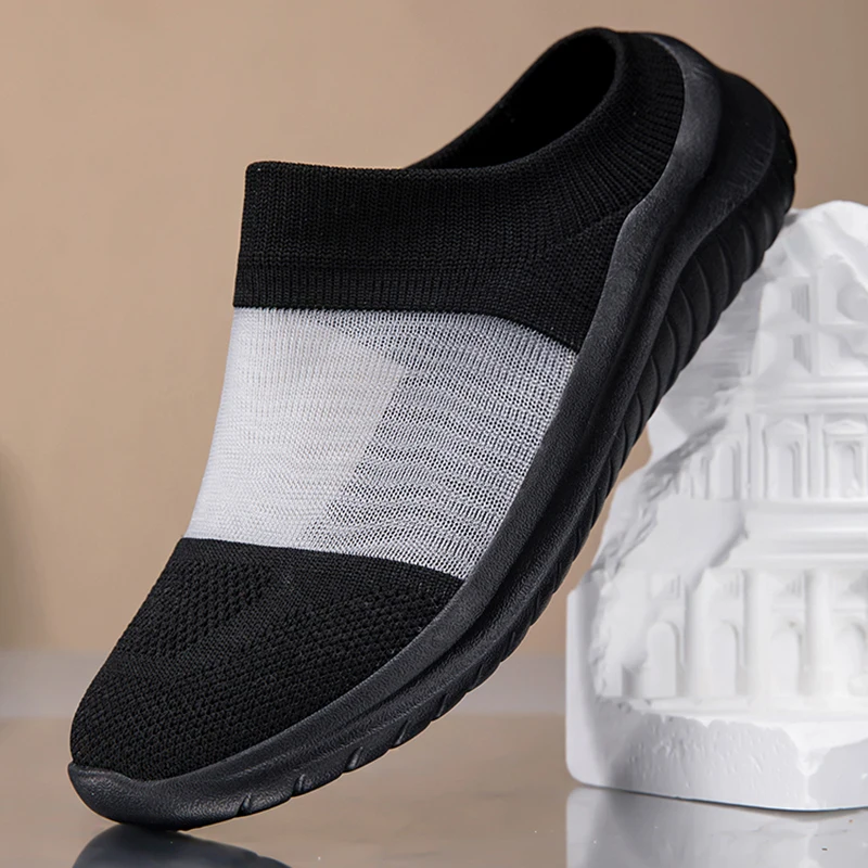 

Women's Walking Shoes New Anti Slip Sports Shoes Lightweight Breathable Casual Mesh Slippers Women's Fashionable Half Slippers