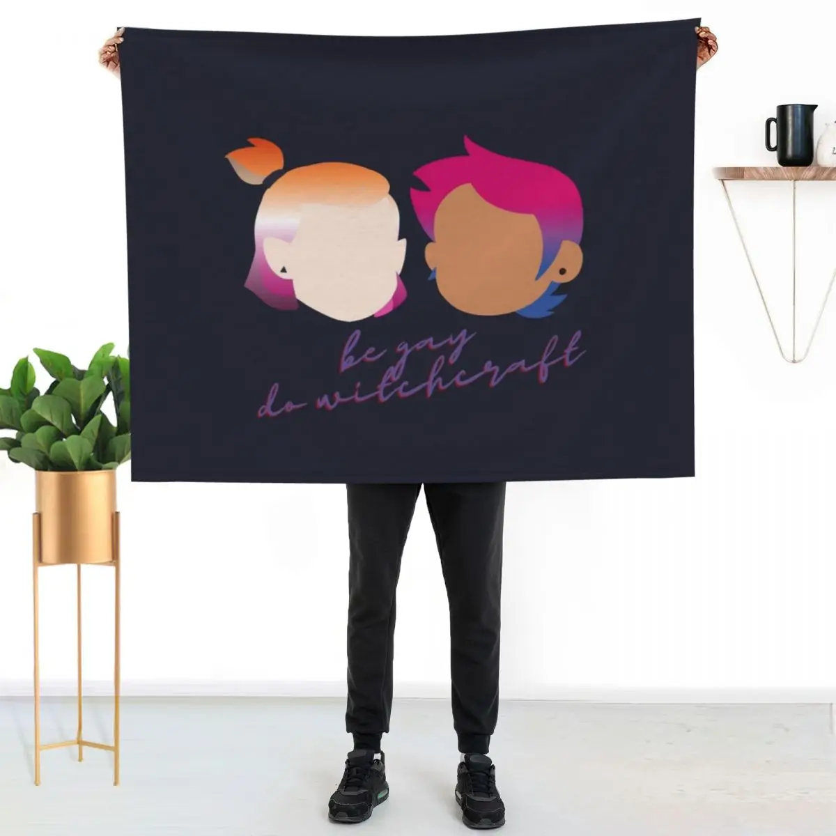 BE GAY, DO WITCHCRAFT *now with flags* Throw Blanket Reusable Durable Soft Blanket for All Seasons