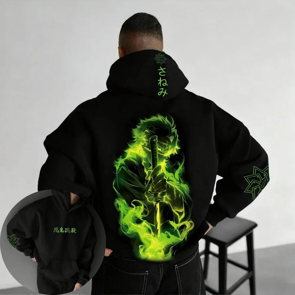 Demon Slayer heren Hoodie Trui Akaza Japan Anime Lente Herfst Jongens kinderen Lange mouwen ouder-kind Outfit