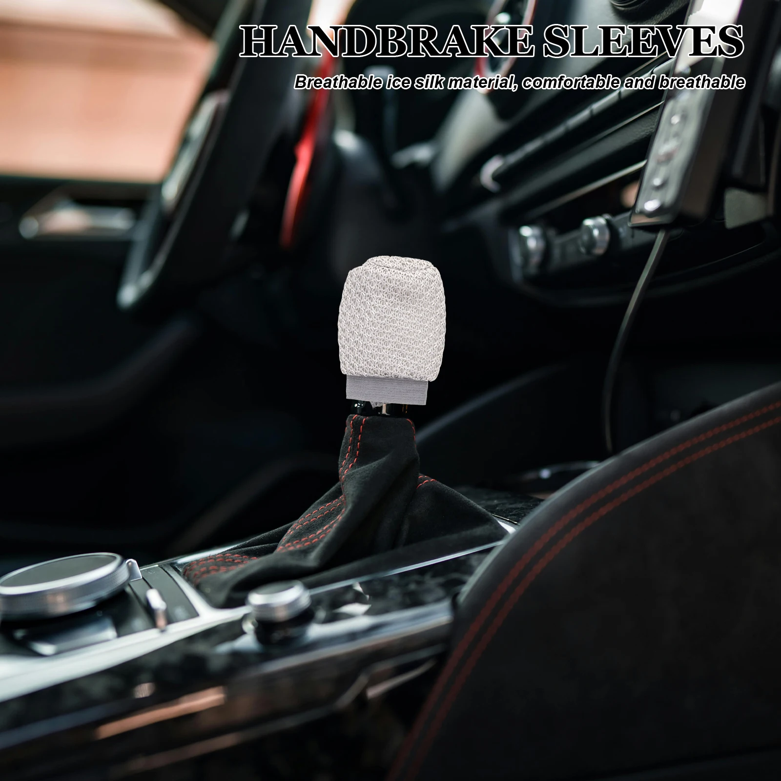 

1 set Gear Car Shift Knob Cover Round Design Universal Gear Shift Cover Fit Protective Sleeve Boot Covers Handle