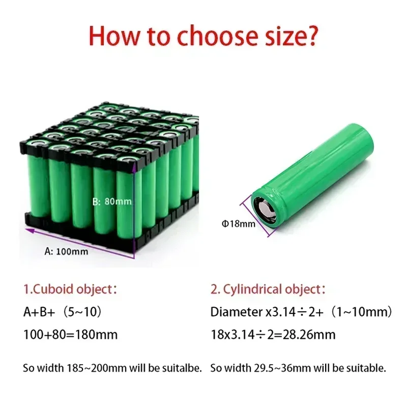 Tubo termorretráctil  PVC  1 ~ 20m, envoltura  caja  litio, ancho ver, funda  Cable  7 ~ 200mm, paquete  batería Lipo 1865