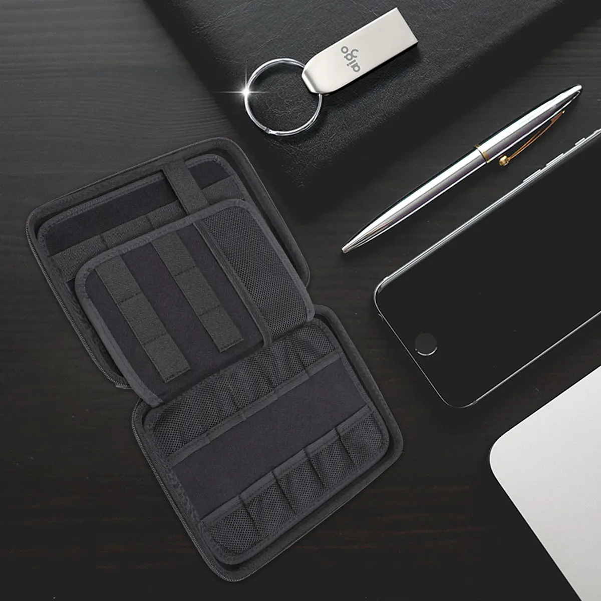 

U Disk Storage Bag EVA Container USB Flash Organizer Travel Carrying Pouch Documents