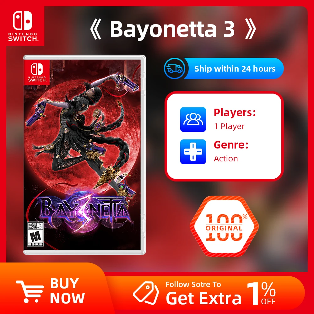 Nintendo Switch Game Deals - Bayonetta 3 - for Switch OLED Switch Lite Game 100% Original Physical Card