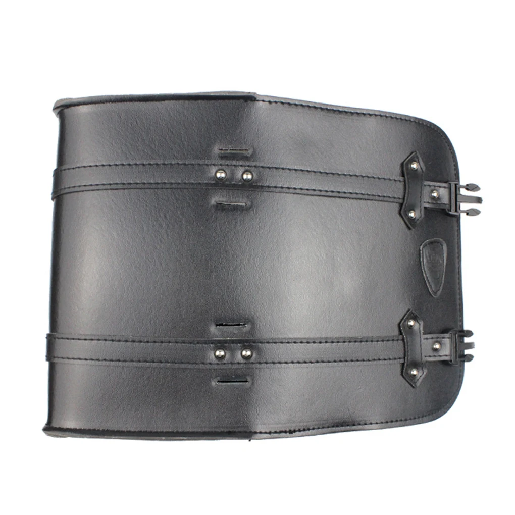 PU Motorcycle Side Bag With Buckles Waterproof Large Capacity Strong Structure Wear-resistant