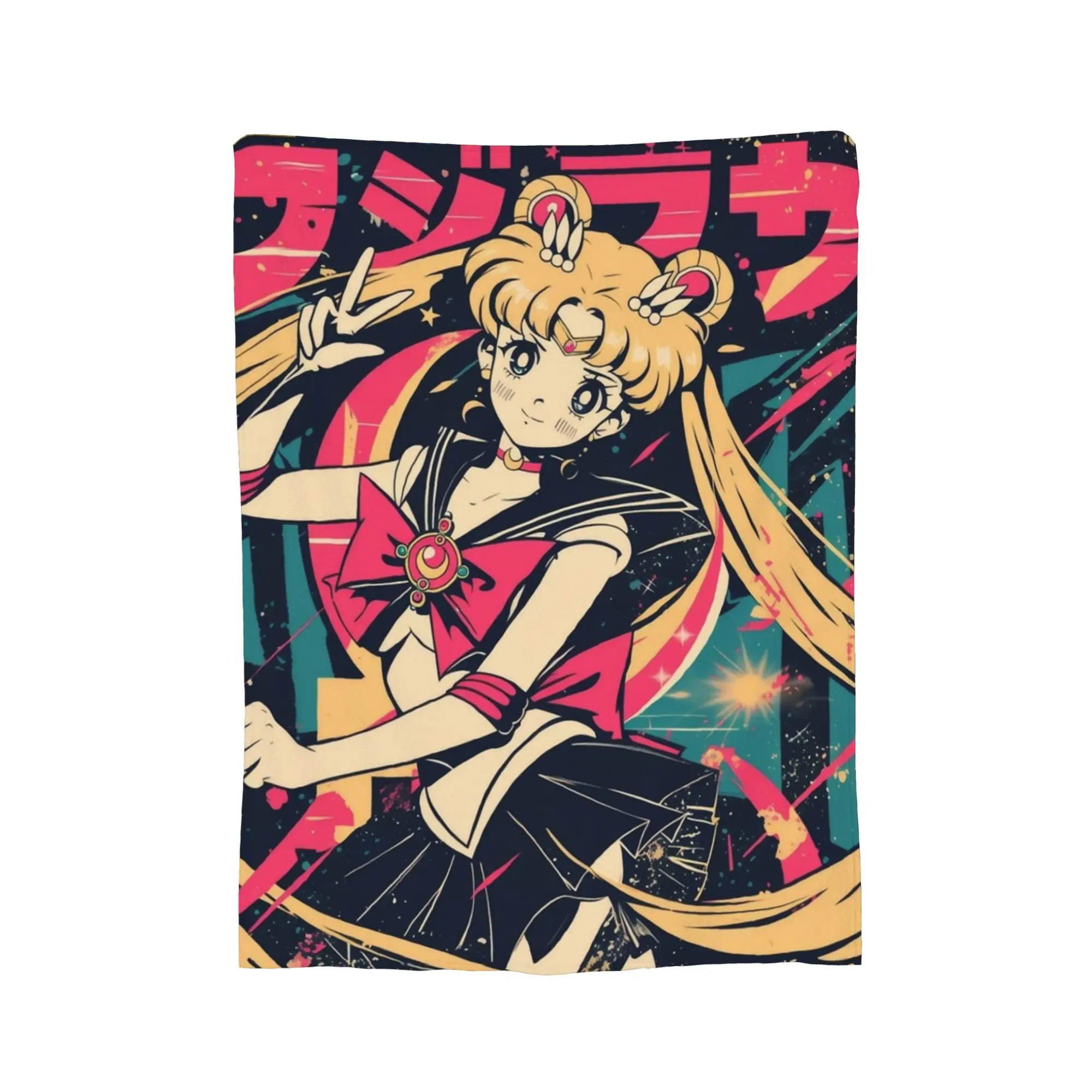 Sailors Moons Retro Warned Poster Blankets Fleece Textile Decor   Lightweight Thin Throw Blankets for Bedding Office Bedspreads