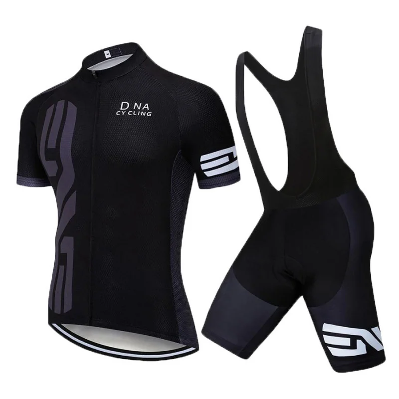 Cross-Border Exclusive DNA Team Edition Cycling Suit Set Summer Short Sleeve Bib Shorts Sweat-Wicking Breathable Quick-Dry Men