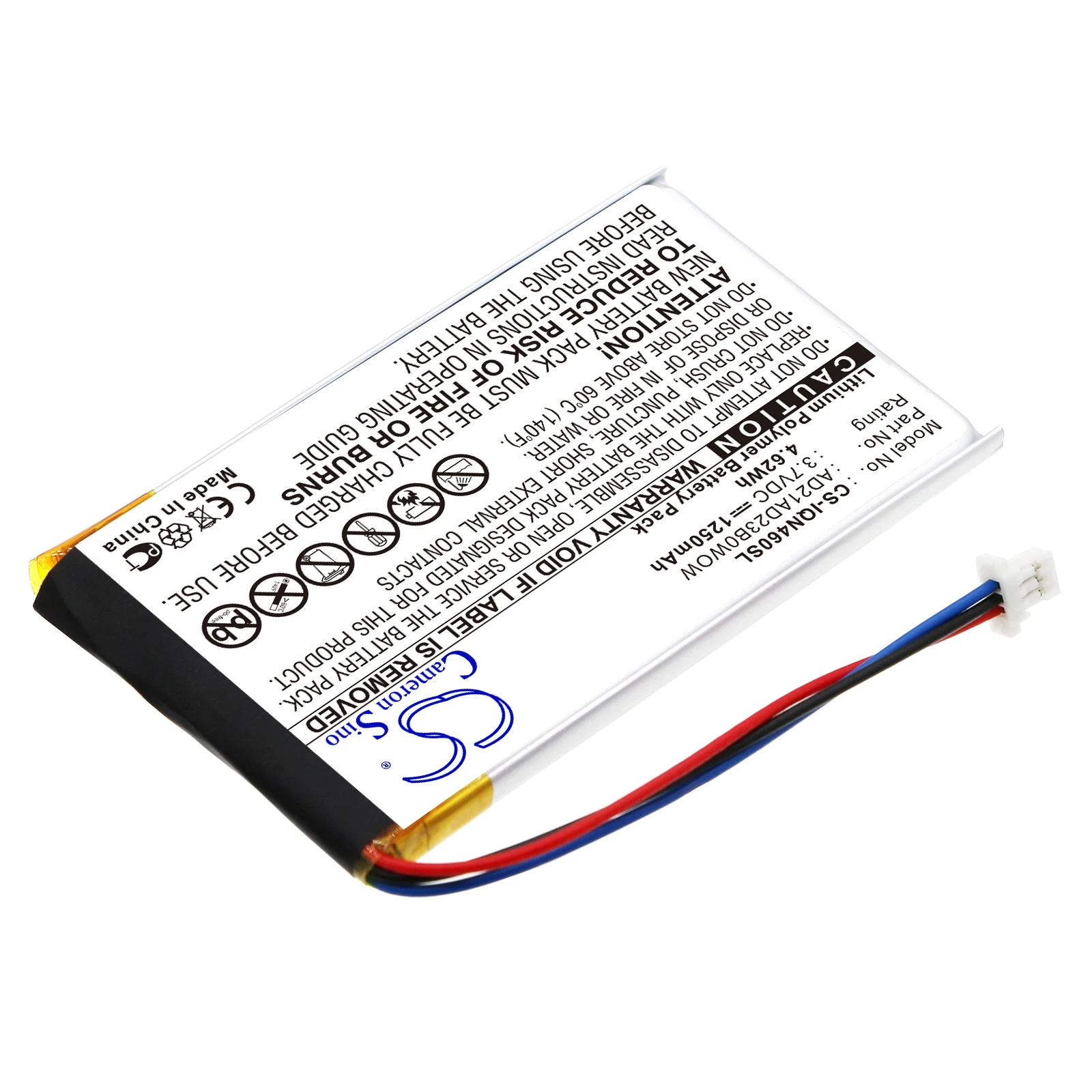 

2025 NEW 3.7V 1250mAh GPS, Navigator Battery AD21AD23B0WOW for Garmin Nuvi 465 465T 465LTM