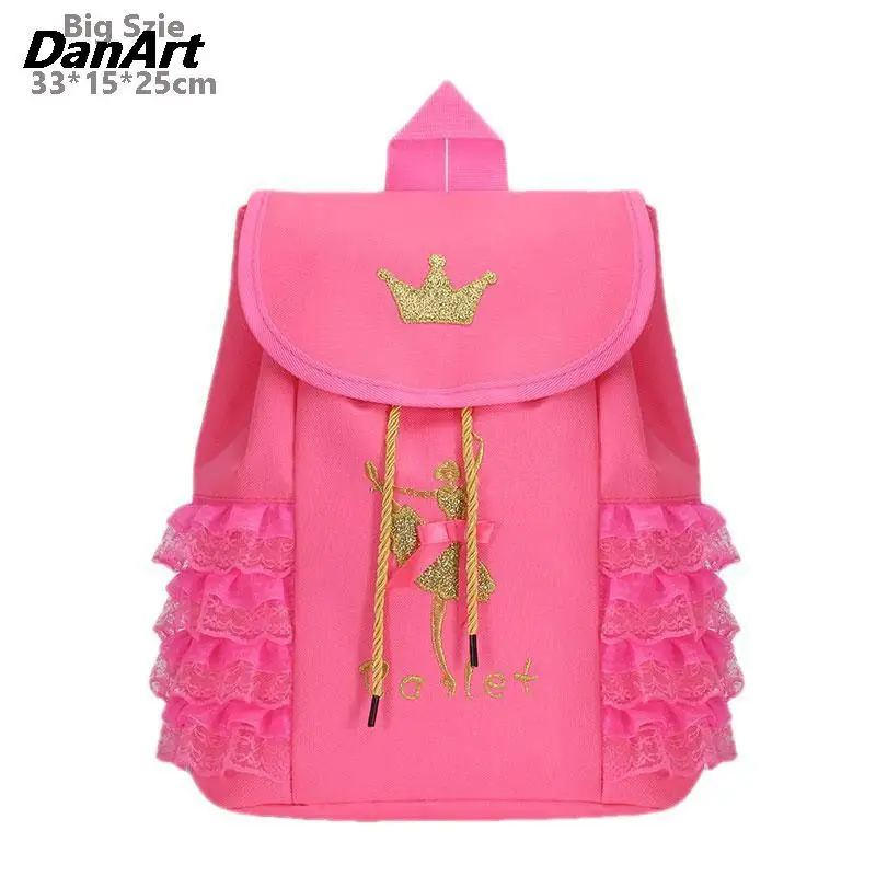 2024 Children's Backpack Ballet Latin Dance Fashion Dance Bag Girls Sports Drawstring Dance Package Backpack Storage Daypack