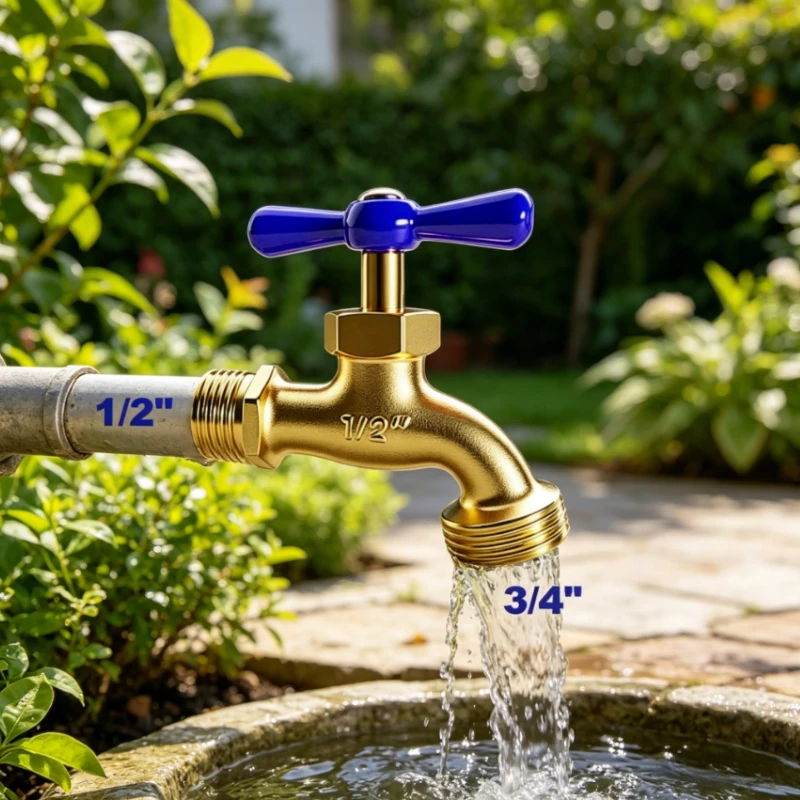 Zinc Alloy Faucet 3/4*3/4 Copper Plated Faucets 1pcs Bowknot Blue Green Red 1/2*3/4 Gardening South American