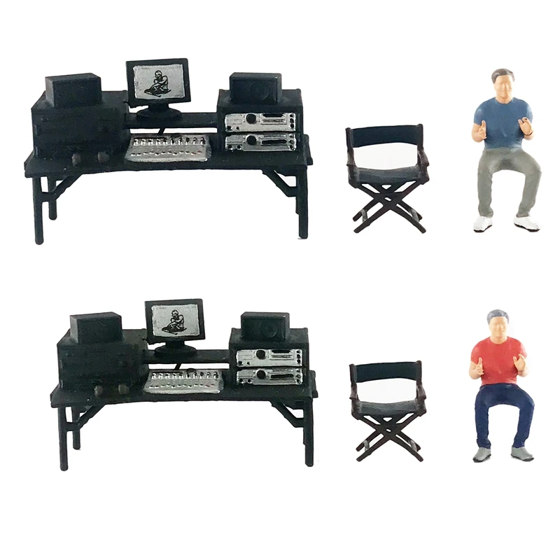 RM Model 1:64 Advertising Creative Hand-Run Miniature Scene Props Director Set Thinking Film Production Set