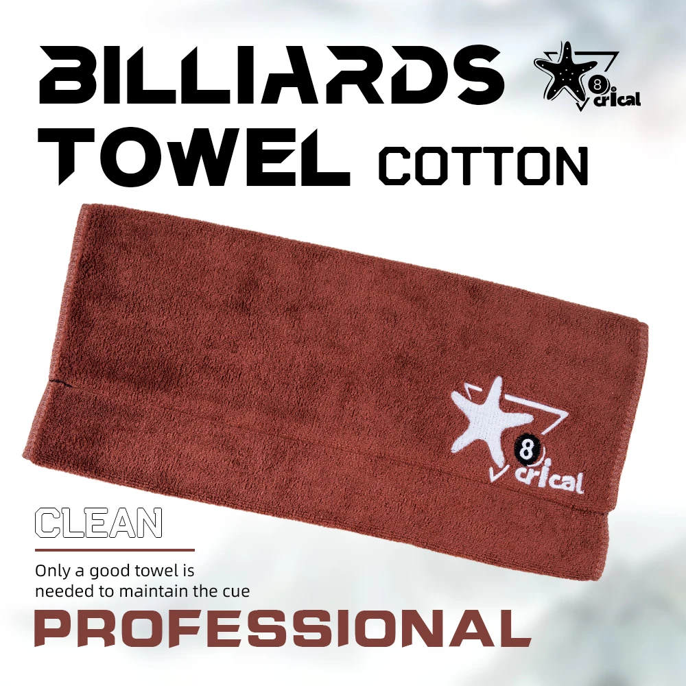 

Crical Pool Cue Cleaning Towel with Multi-Function Polished Rod Wiping Cloth Suede Towel for Snooker Billiards Accessories