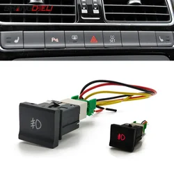 1 Pc Red LED Light Front Fog Light Switch Fog Lamp Button with Wire for VW Polo 6C 2014 2015 2016 Accessories