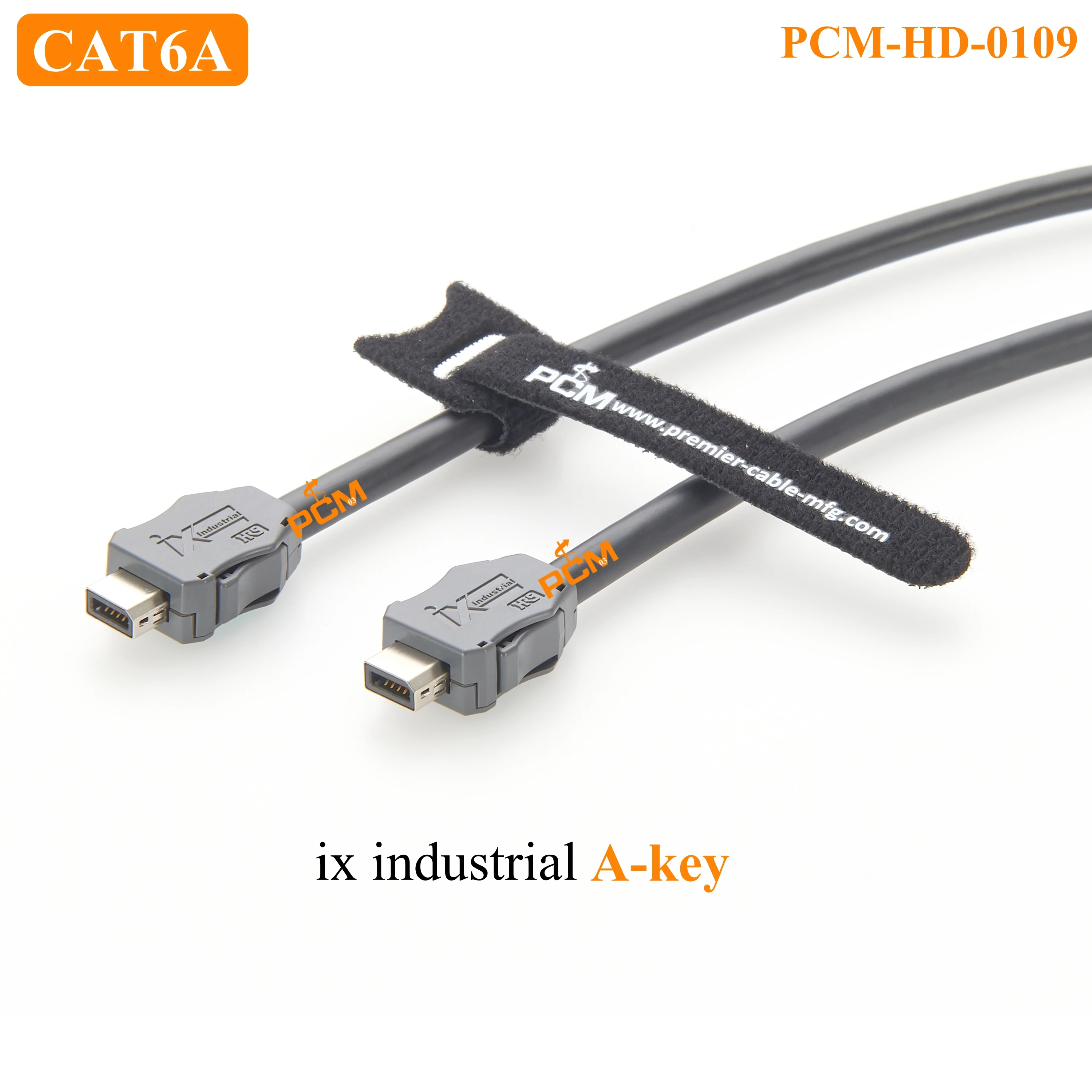 Cat6a IX Industrial A-key to A-key Cable Ethernet Profinet Compatible with IX40G-A-10S-CV Harting for Industrial Camera Sensor