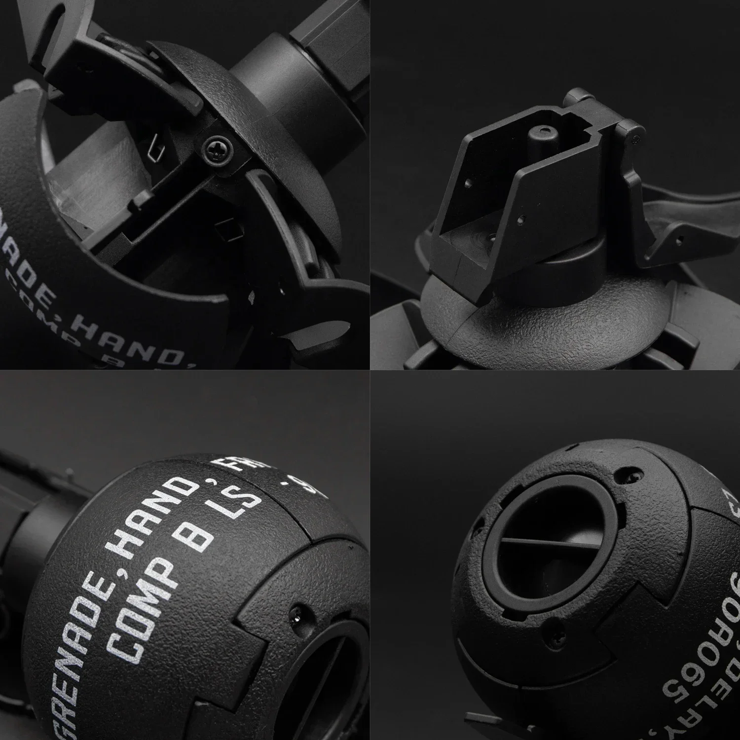 قنابل يدوية تكتيكية مقلدة Airsoft M67 قنبلة يدوية بلاستيكية حلقة سحب ألعاب 2 قطعة لعبة معركة لعب الأدوار نموذج الدعامة #4