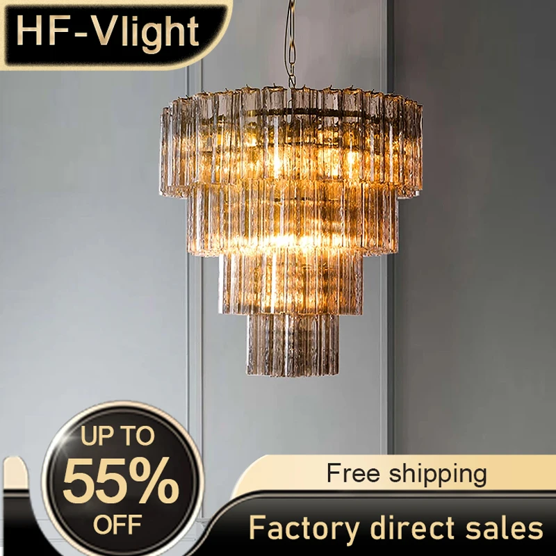 

Scandinavian Murano Smokey Gray Flower Glass Chandelier Lighting,Hanging Lustre Decoration Dimmable for Lobby Dining room,E14