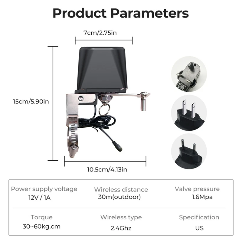 Promozione! Valvola impermeabile robot WiFi Tuya telecomando intelligente APP telecomando tubo dell'acqua gas interruttore valvola wireless spina americana