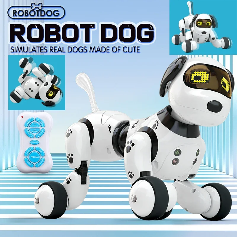 

Programming Remote Control Dog Robots Toys Kids Girls Music Dancing Robotic Children Simulation RC Animals Boys Puzzle Smart Pet