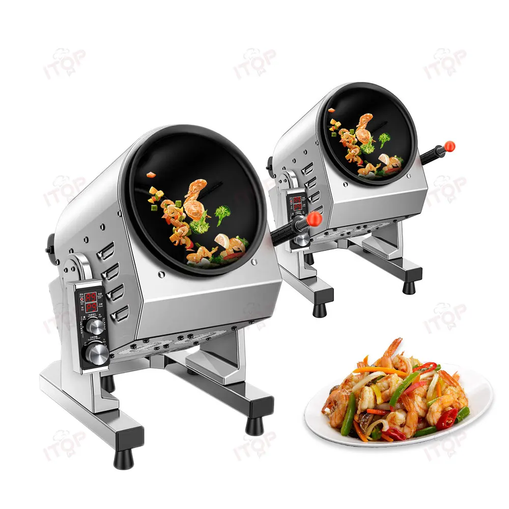 Restaurant Automatic Electric Fried Rice Wok Intelligent Stir Fry Cooking Robot Commercial Cooking Machine