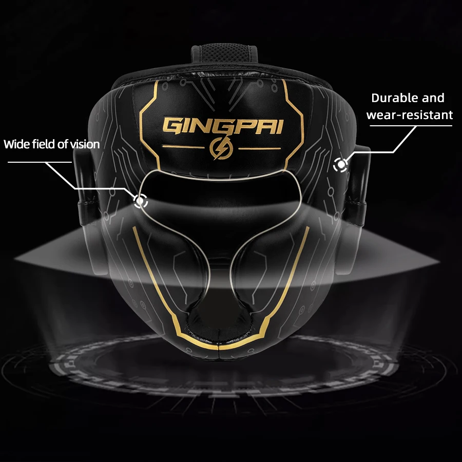 Boxing Headgear for Men Women Muay Thai MMA KickBoxing Safety Head Guard Sparring Closed Type Head gear with Full Face Coverage - view 6
