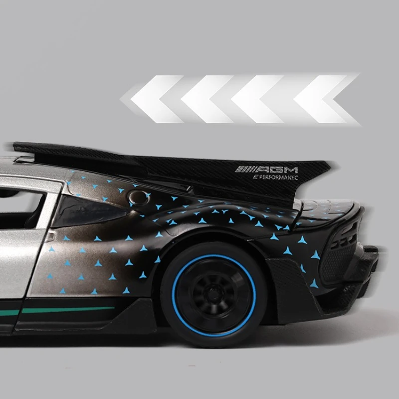 1:32 AMG ONE Sportwagen Legierung Automodell Sound und Licht Zurückziehen Kinderspielzeug Sammeln Sie Dekoration Geburtstagsgeschenk