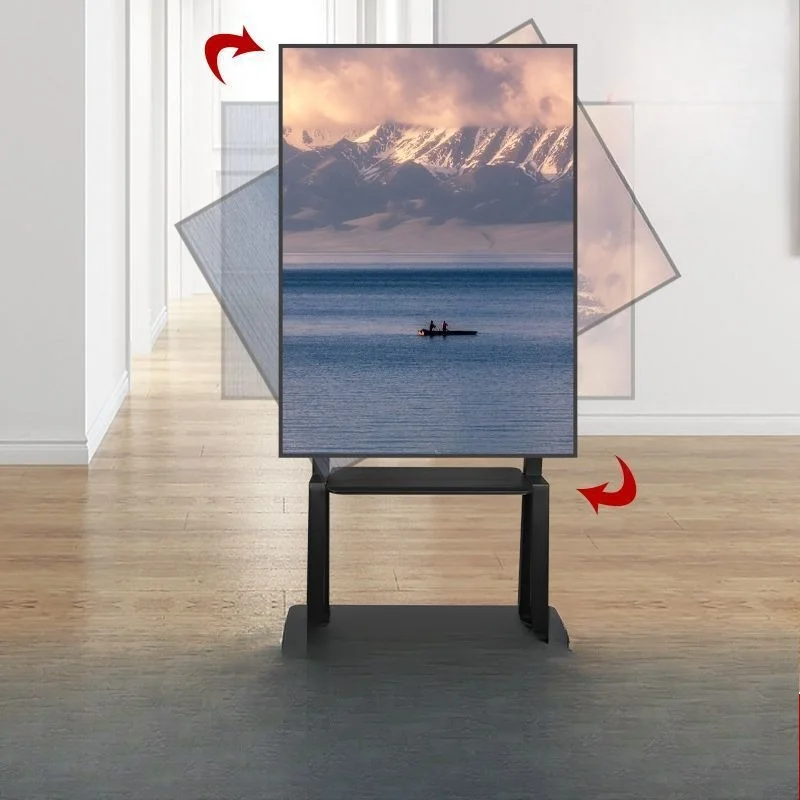 Rotating hanger, vertical screen live TV shelf