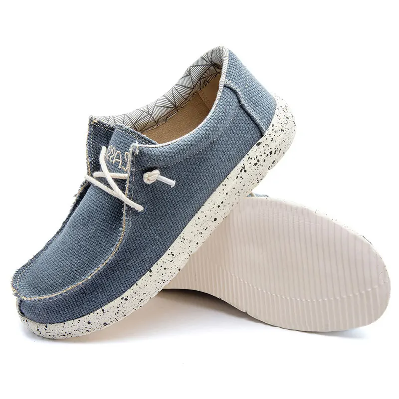 Leichte, bequeme, lässige Slip-On-Loafer aus Canvas für Herren mit weicher Sohle – ideal zum Gehen und Reisen – Detail 13