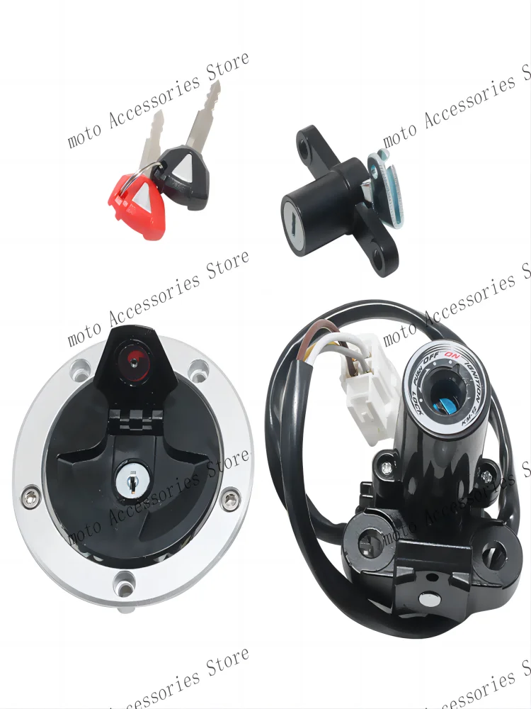 Motorcycle Fuel Cap Seat Lock Ignition Switch With Key Kit For Kawasaki ER650 ER-6N ER-6F EX400 Ninja 400R 650 OEM:27045-5452