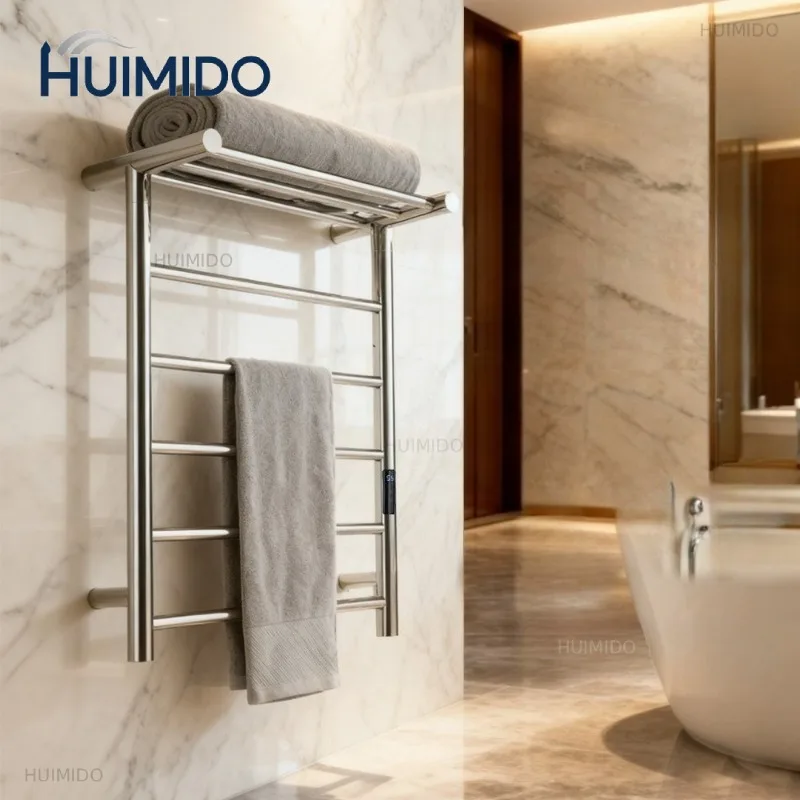 Electric Towel Rack Stainless Steel Constant Temperature Storage Drying Towel Racks Headed Bathroom Accessories
