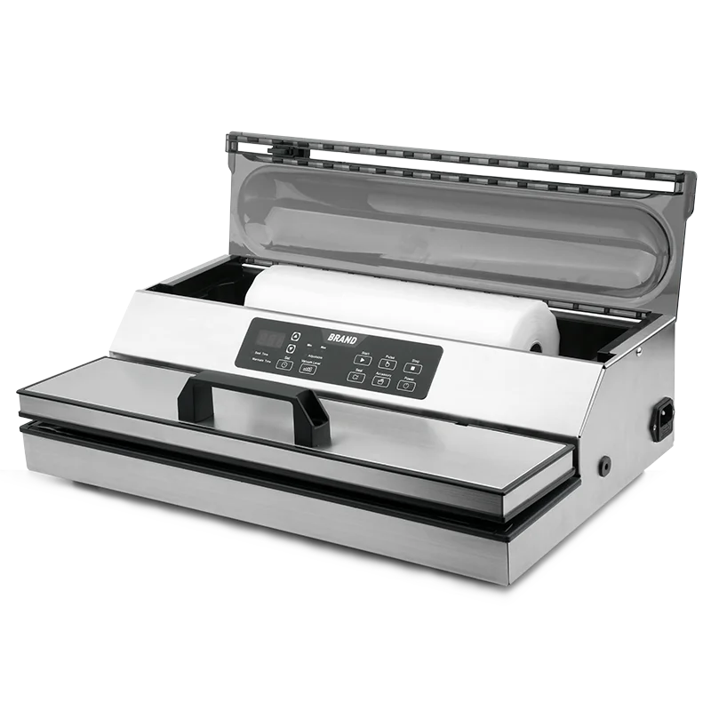 Macchina per sigillare sottovuoto per alimenti con aspirazione per carichi pesanti in acciaio inossidabile da 40 cm di larghezza con certificato CE, GS, ETL