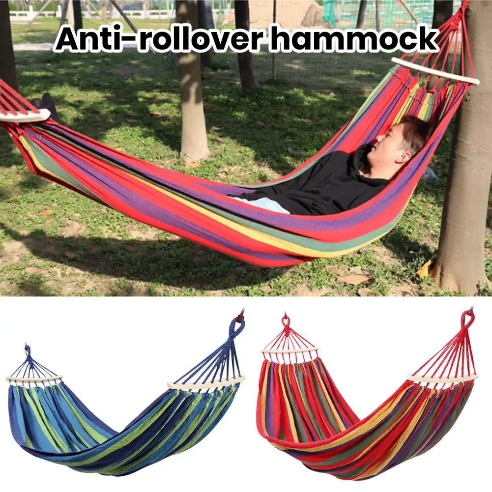 Swing Hammock Durable Portable Camping Hammock with Strong Load-bearing Capacity Easy Installation Anti-rollover for Single