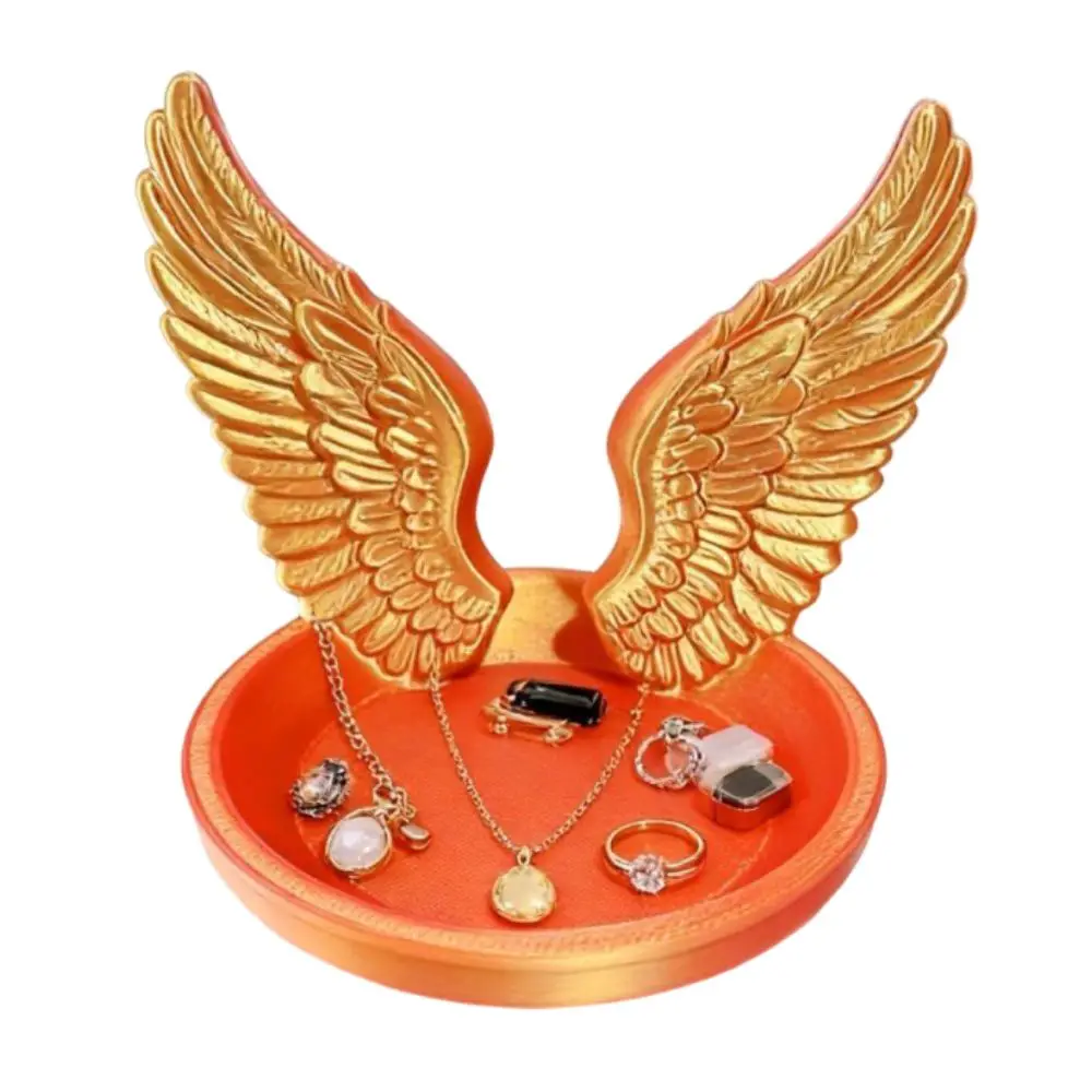 Minimalist Angel Wings Jewelry Storage Tray Creative INS Bracelets Organizer Simple Decorative Mini Key Tray Birthday Gift