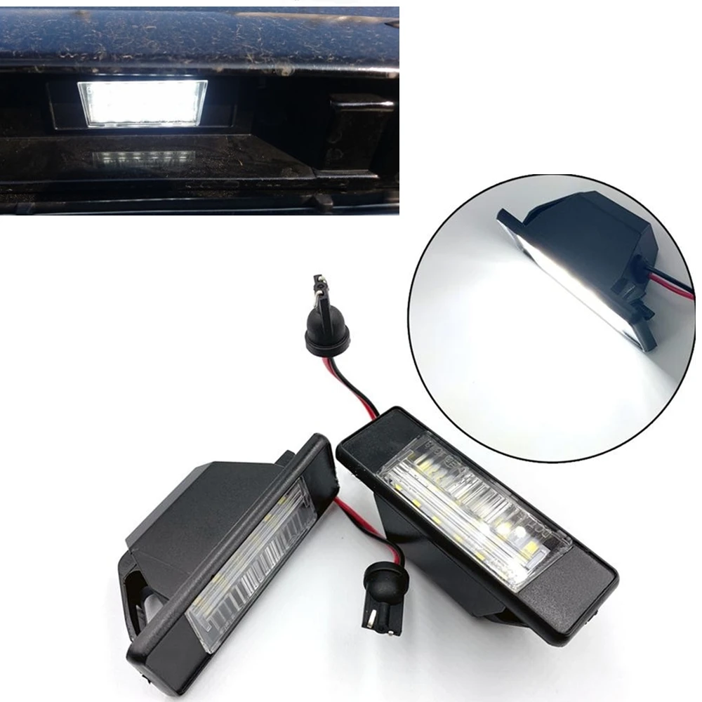 Oświetlenie LED tablicy rejestracyjnej samochodu żarówka tylny Panel pokrywa lampka sygnalizacyjna do Nissan ESQ Q50L Q50S PATHFINDER R51 JUKE PRIMERA P12 2005-2017