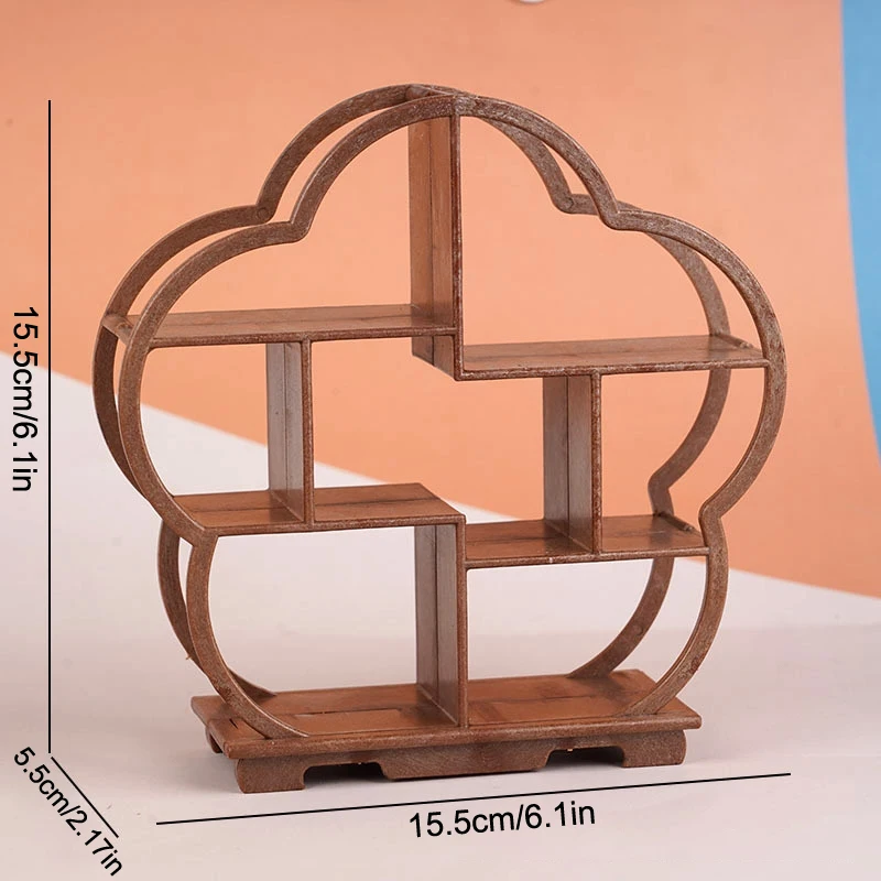 1:12 Dollhouse Storage Rack and Display Shelf; Miniature Bogu Stand, Furniture Accessories for Doll House Decor