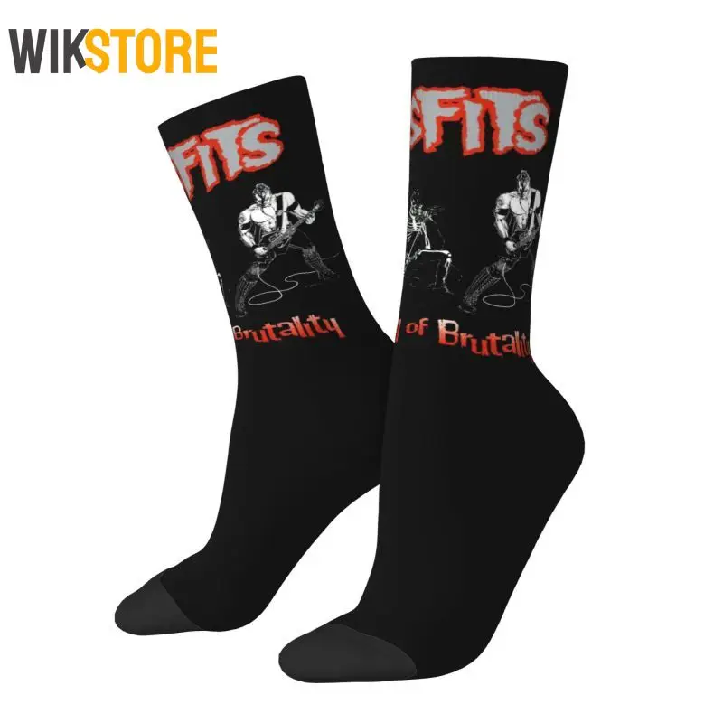 

Punk Rock Misfits Men Women Male Hip Hop Happy Crew Sock Unisex Fun Spring Summer Autumn Winter Dress Socks Non-Slip Sport Socks