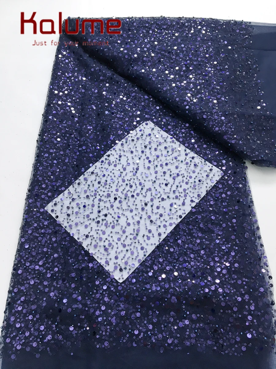 

Африканская кружевная ткань Kalume 2026, расшитая блестками и бисером, вышивка для жениха, нигерийская свадебная ткань высокого качества, французский тюль, кружевная ткань для свадьбы