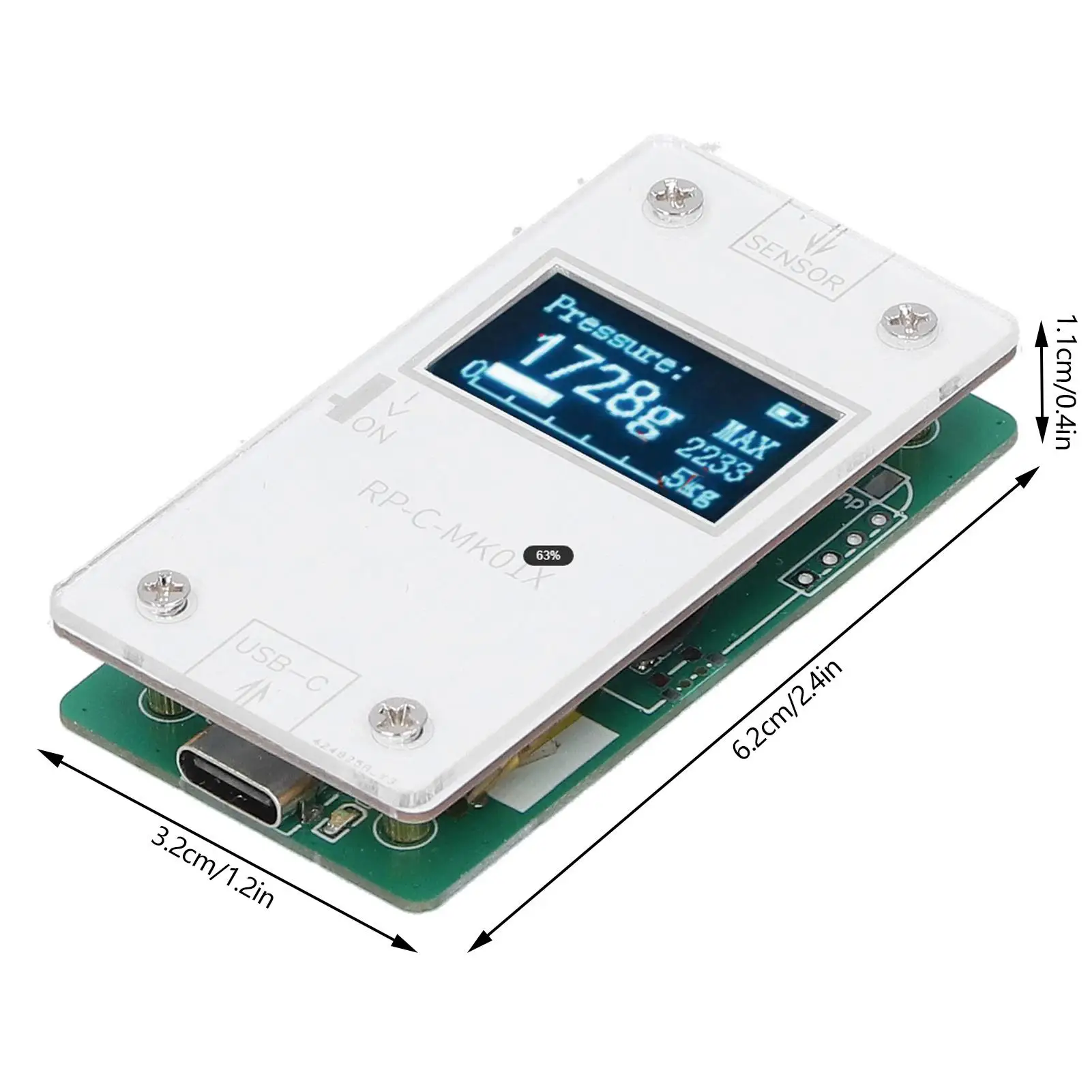 RP-C-MK01 Flexible Film Pressure Sensor Display Module 3.3V-4.2V - RPCMK01 Kit for Easy Integration