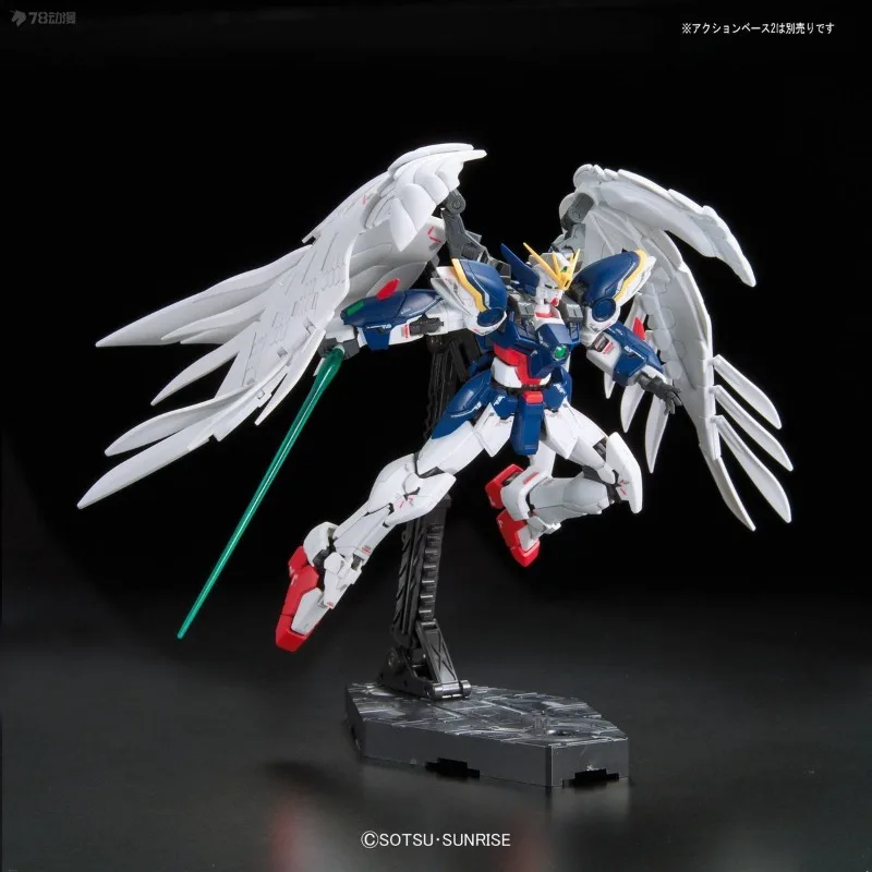 BANDAI Original Real Grade Series 17 Flying Wings Up To Zero EW Anime Action Figure Assembly Model Toys Ornaments Gifts Fo Boys